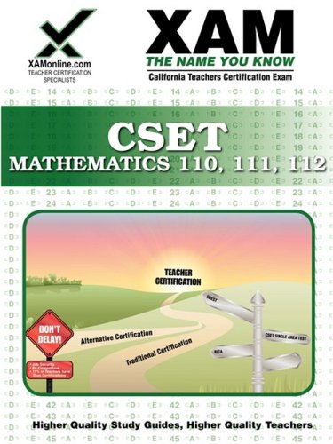Cset Mathematics 110 111 112 Xam Cset Xamonline