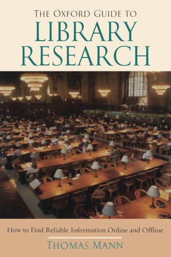 The Oxford Guide To Library Research 3rd Edition Thomas Mann