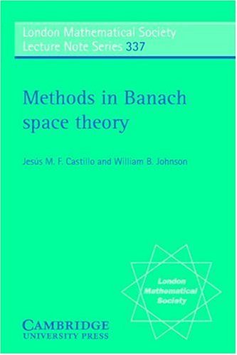 Methods In Banach Space Theory Proceedings Of The V Conference On Banach Spaces Cceres Spain 1318 September 2004 1st Edition Jess M F Castillo