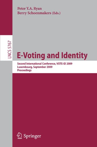 Evoting And Identity Second International Conference Voteid 2009 Luxembourg September 78 2009 Proceedings 1st Edition Jeremy Clark