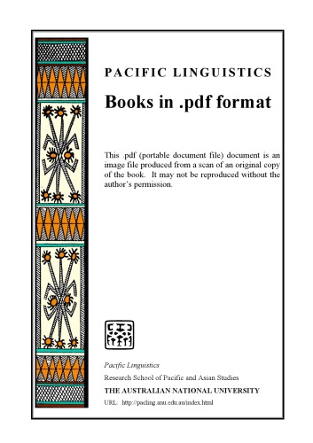 A Grammar Of Bilua A Papuan Language Of The Solomon Islands Pacific Linguistics Kazuko Obata