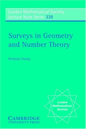 Surveys In Geometry And Number Theory Reports On Contemporary Russian Mathematics 1st Edition Nicholas Young