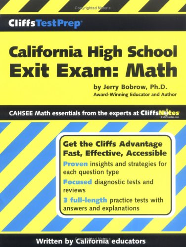 Cliffstestprep California High School Exit Exammath 1st Edition Jerry