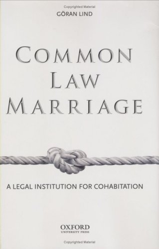 Common Law Marriage A Legal Institution For Cohabitation Goran Lind