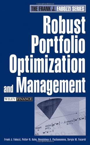 Robust Portfolio Optimization And Management 1st Edition Frank J Fabozzi