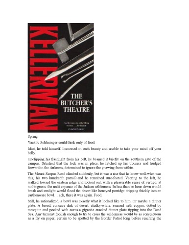 The Butchers Theater Jonathan Kellerman