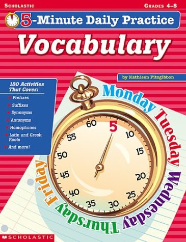 5minute Daily Practice Vocabulary Grades 48 Kathleen Fitzgibbon
