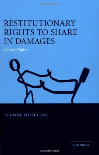 Restitutionary Rights To Share In Damages Carers Claims Simone Degeling