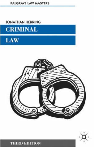 Criminal Law Palgrave Law Masters 3rd Marise Cremona