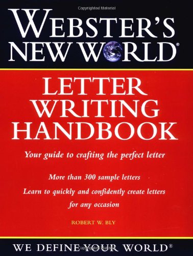 Websters New World Letter Writing Handbook 1st Edition Robert W Bly