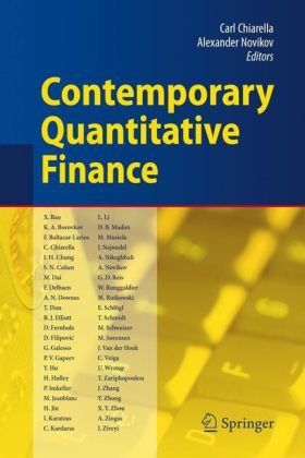 Contemporary Quantitative Finance Essays In Honour Of Eckhard Platen 1st Edition Daniel Fernholz