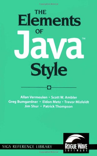 The Elements Of Java Style 9th Printing Al Vermeulen Scott W Ambler