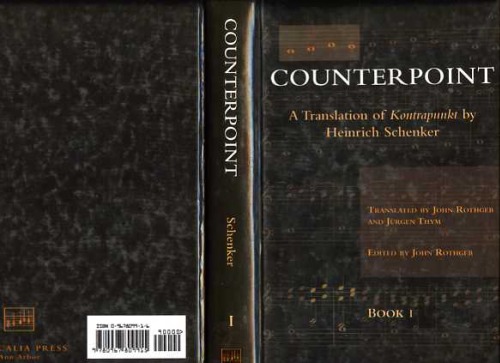 Counterpoint A Translation Of Kontrapunkt Book 1 Cantus Firmus And Twovoice Counterpoint Heinrich Schenker