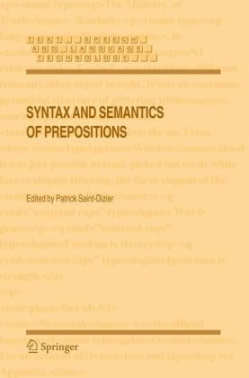Syntax And Semantics Of Prepositions Text Speech And Language Technology 1st Edition Patrick Saintdizier
