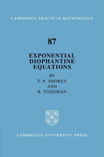 Exponential Diophantine Equations 1st Edition T N Shorey R Tijdeman