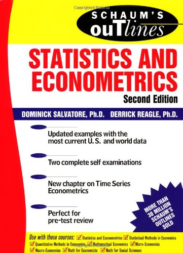 Schaums Outline Of Statistics And Econometrics Second Edition 2nd Edition Dominick Salvatore Derrick Reagle
