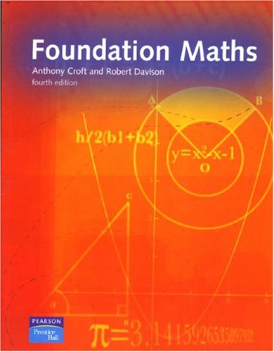 Foundation Maths 4th Edition 4th Tony Croft Robert Davison