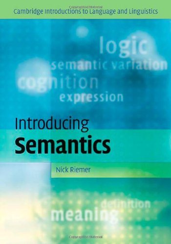 Introducing Semantics 1st Edition Riemer Nick