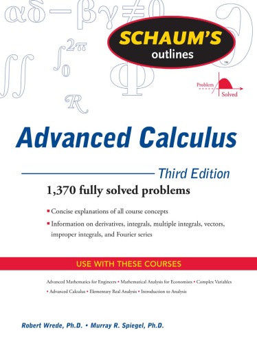 Schaums Outline Of Advanced Calculus Third Edition Schaums Outline Series Robert Wrede