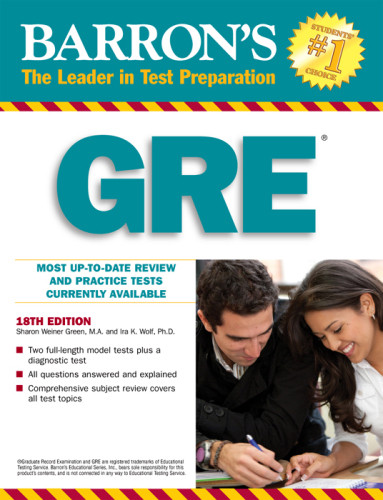 Barrons Graduate Record Examination 18th Edition 18th Sharon Weiner Green