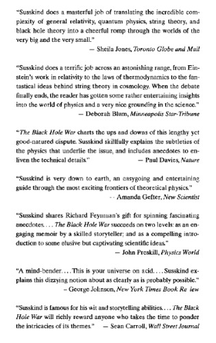 The Black Hole War My Battle With Stephen Hawking To Make The World Safe For Quantum Mechanics Leonard Susskind