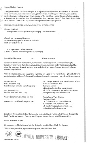 Wittgenstein And The Practice Of Philosophy Michael Hymers