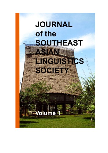 Journal Of The Southeast Asian Linguistics Societyvol 1 Various