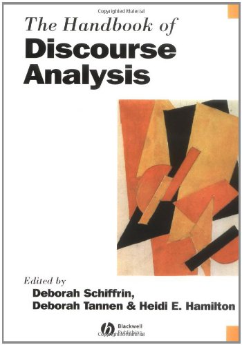 The Handbook Of Discourse Analysis Deborah Schiffrin Deborah Tannen