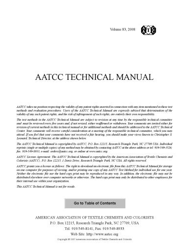 Aatcc Textile Manual