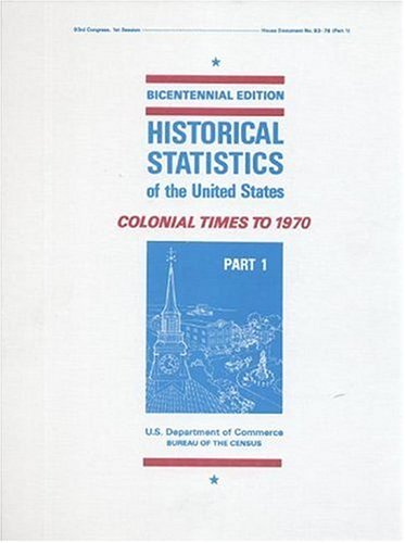 Historical Statistics Of The United States Colonial Times To 1970 Pt 12 2 Volume Set Mary Ellen Condonrall