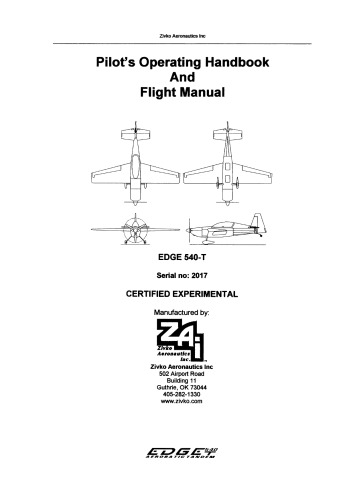 Pilots Operating Handbook And Flight Manual Edge 540t