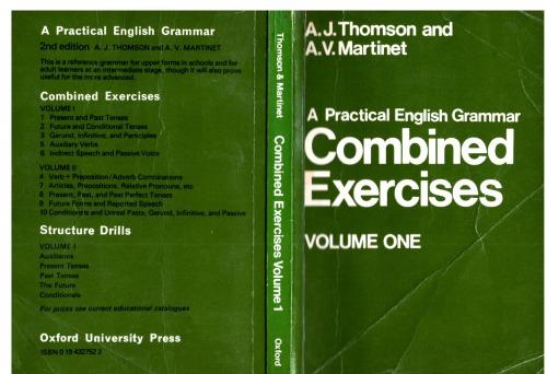 A Practical English Grammar Combined Exercises Voulme One Aj Thomson And Av Martinet