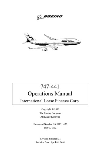 Boeing 747400 Operations Manual