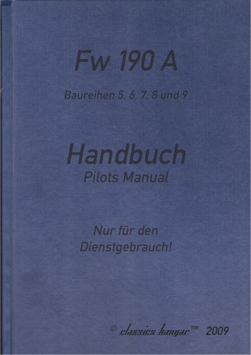Focke Wulf Fw 190 A Aircraft Expansion For Microsoft Flight Simulator X User Manual Mathias Pommerien