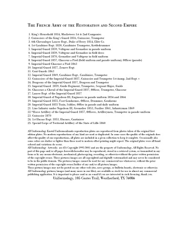 The French Army Of The Second Empire Uniformology Cd200416 Uniformology