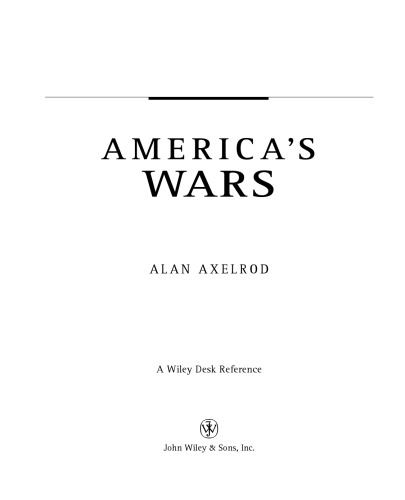 Americas Wars Alan Axelrod