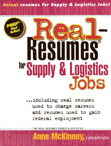 Realresumes For Supply Logistics Jobs Anne Mckinney