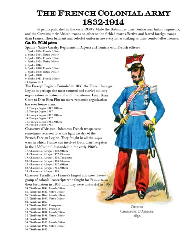 The French Colonial Army 18321914 Uniformology Cd200417 Uniformology