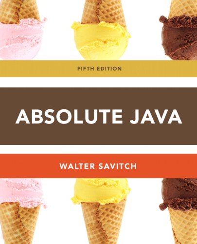 Absolute Java 5th Edition Walter Savitch Kenrick Mock