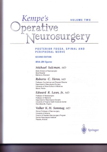 Kempes Operative Neurosurgery 2nd Edition Salman M Roberto C Heros