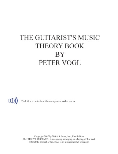 Guitarists Music Theory Book Peter Vogl