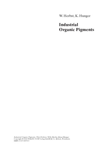 Industrial Organic Pigments 3ed Herbst W Hunger K