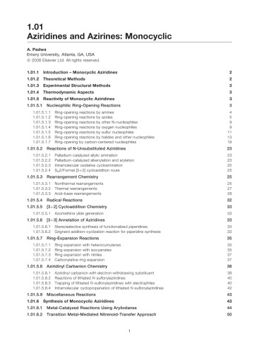 Compr Heterocyclic Chem Iii Vol 1 Threemembered Heterocycles Katritzky Ar