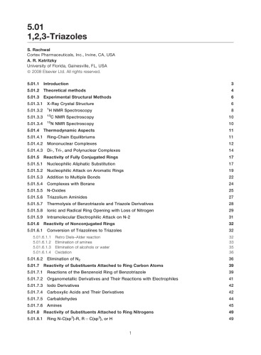 Compr Heterocyclic Chem Iii Vol 5 Fivemembered Rings Triazoles Oxadiazoles Thiadiazoles Katritzky Ar