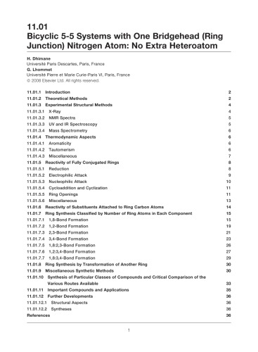 Compr Heterocyclic Chem Iii Vol11 Bicyclic 55 And 56 Fused Ring Systems With At Least One Bridgehead Heteroatom Katritzky Ar