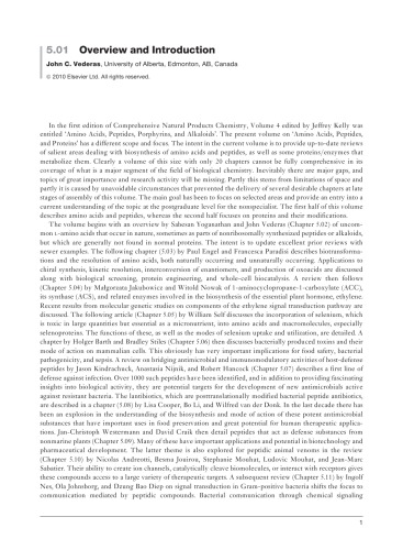 Comprehensive Natural Products Ii Vol5 Amino Acids Peptides And Proteins Mander L