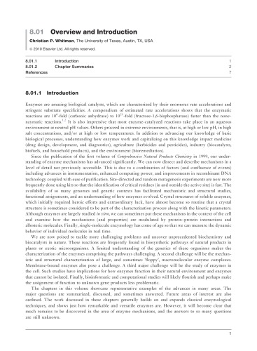 Comprehensive Natural Products Ii Vol8 Enzymes And Enzyme Mechanisms Mander L