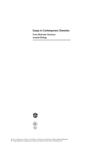Essays In Contemporary Chemistry From Molecular Structure Towards Biology Quinkert G Kisakurek Mv Eds