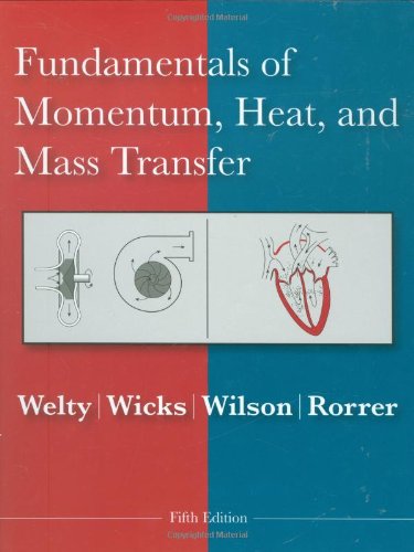 Fundamentals Of Momentum Heat And Mass Transfer 5th Edition James Welty