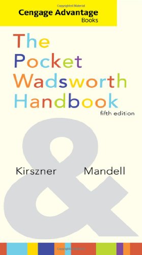 Cengage Advantage Books The Pocket Wadsworth Handbook 5th Edition Laurie G Kirszner